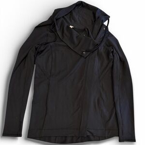 Lululemon Black Hooded Wrap Jacket‎ Fitted Zip Front Women’s